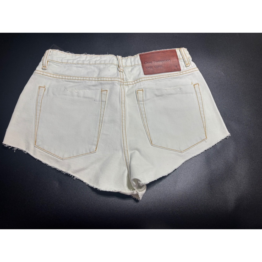 One Teaspoon NEW The One High Waist Cheeky Denim Shorts in Xanthe in Size‎ 28 - Picture 4 of 7